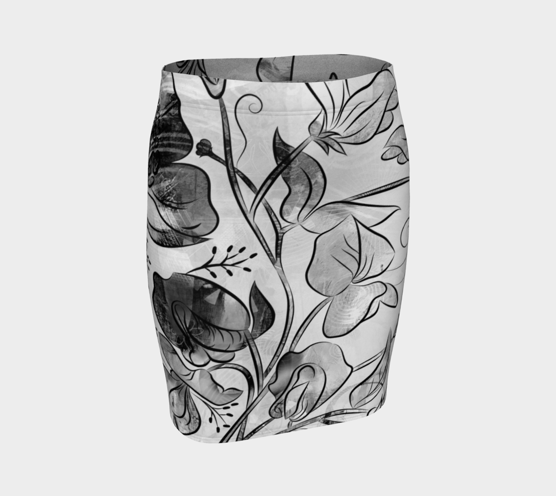 Queen Sweet Pea Fitted Skirt by Deloresart - deloresartcanada