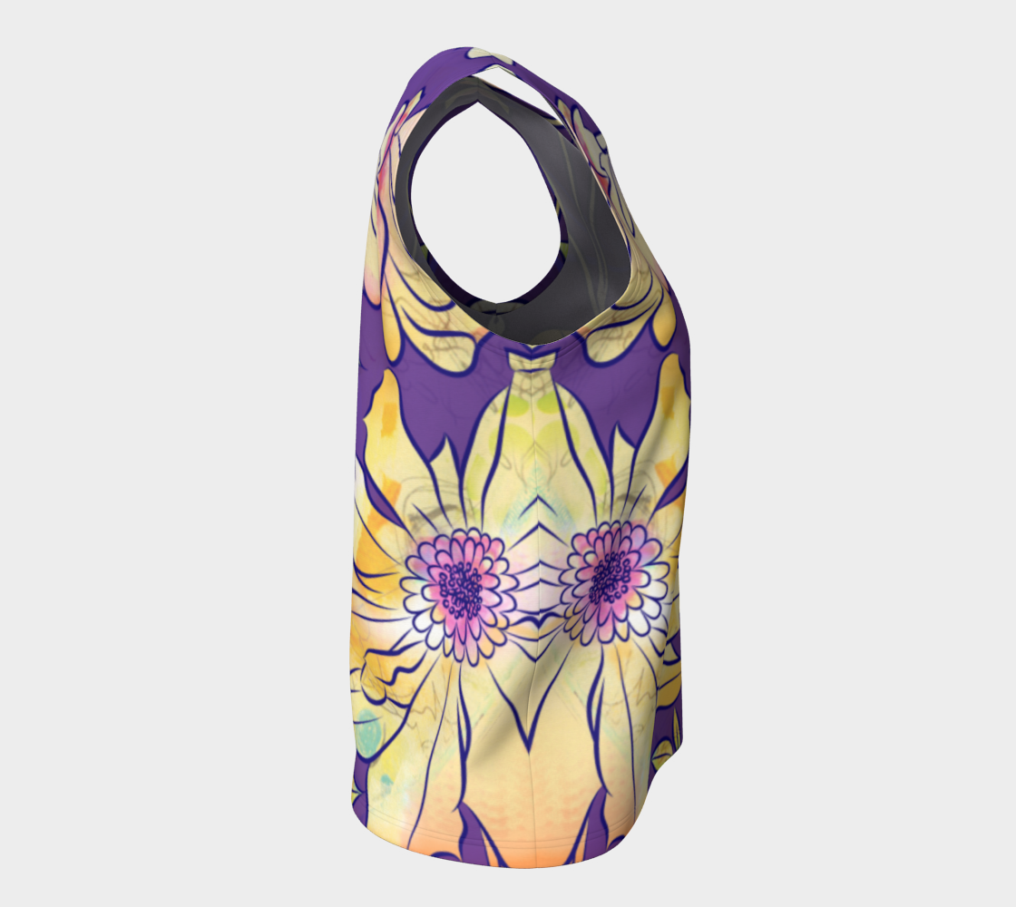 Francella Floret Loose Tank in Purples - deloresartcanada