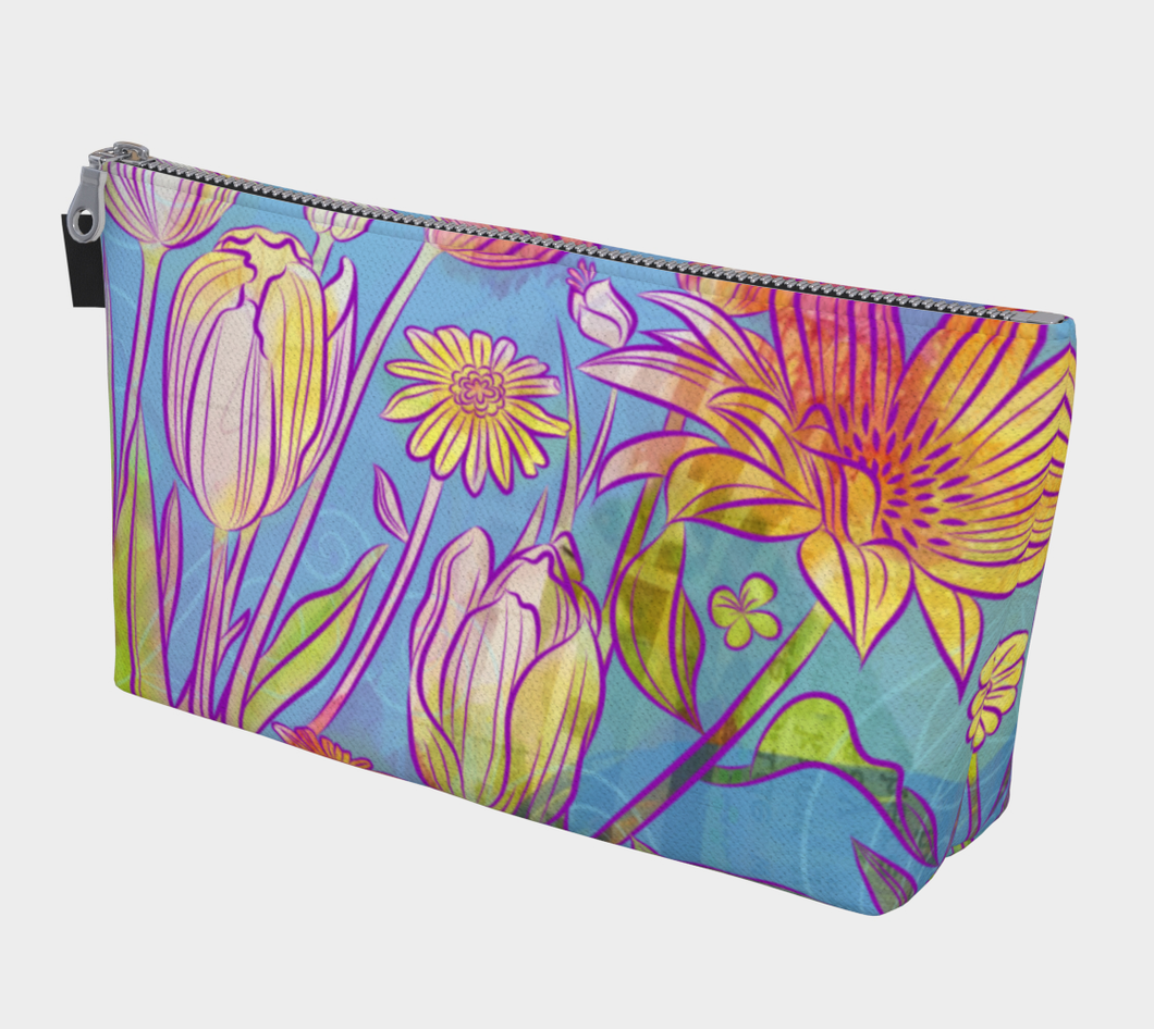 Rebel Yell Tulips Makeup Bag - deloresartcanada
