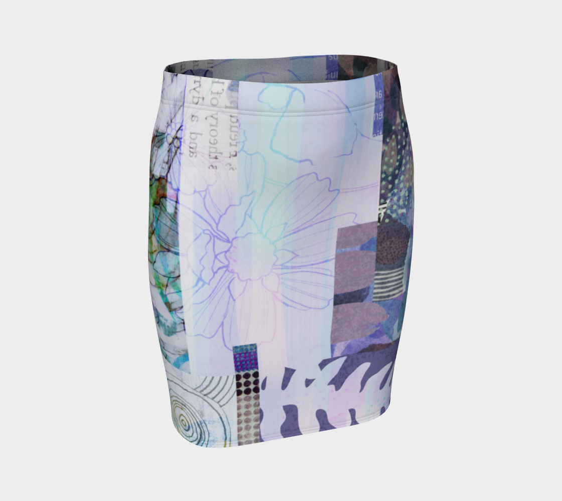 Trailing Petals Fitted Skirt by Deloresart - deloresartcanada