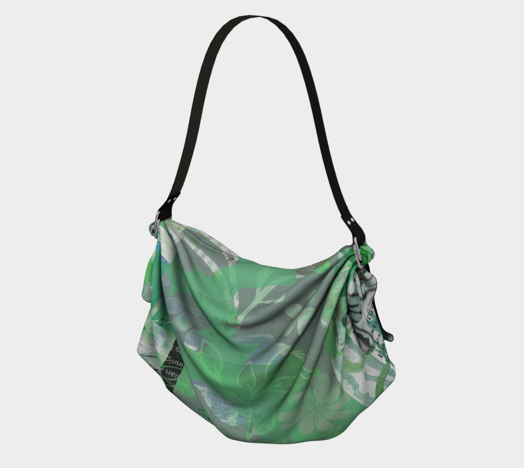 Flourish Soft Greens Origami Tote by Deloresart - deloresartcanada