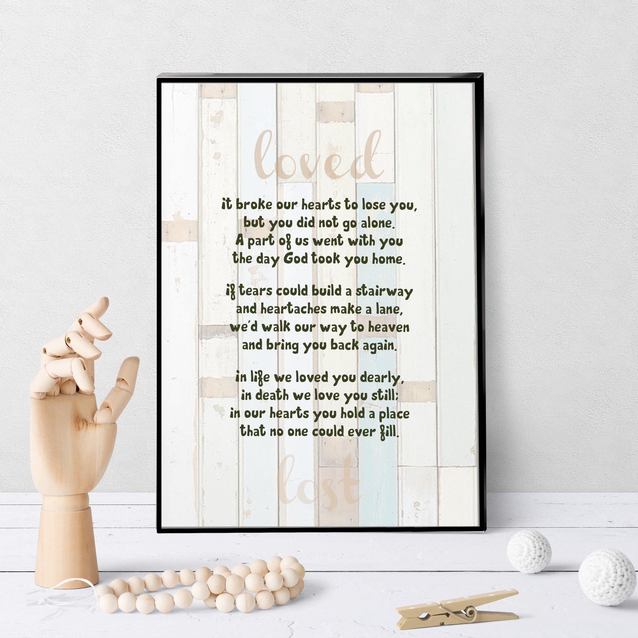 0447 Broke Our Hearts To Lose You Art - deloresartcanada