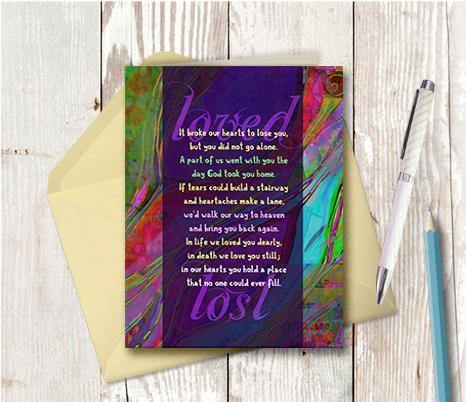 0447 Broke Our Hearts To Lose You Note Card - deloresartcanada