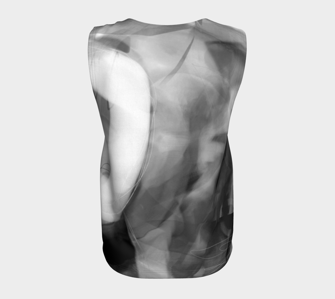Good Wine Loose Tank by Deloresart in Greyscale - deloresartcanada