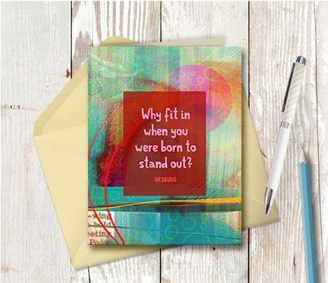0465  Stand Out Dr Seuss Note Card - deloresartcanada