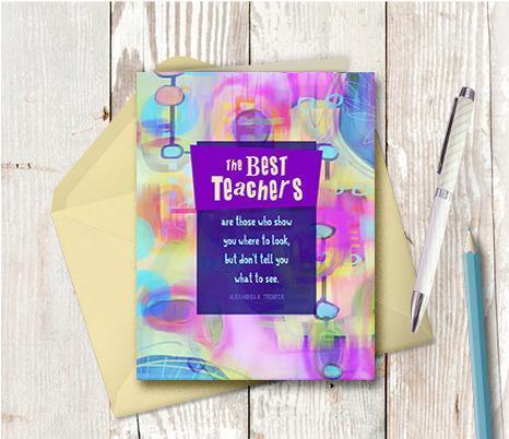 0471 Best Teachers Note Card - deloresartcanada