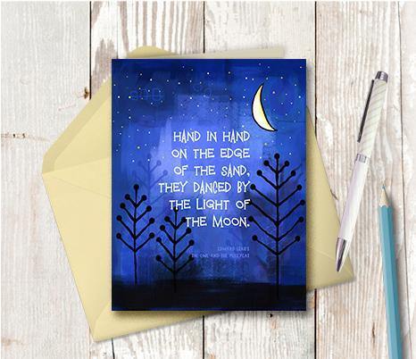 0478 Silvery Moon Note Card - deloresartcanada