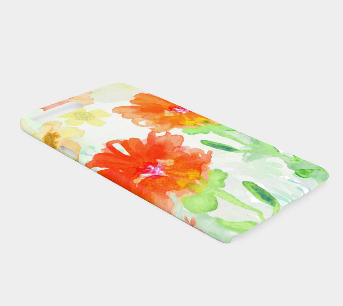 Coral Floral Device Case - deloresartcanada