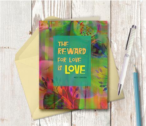0487 Reward For Love Note Card