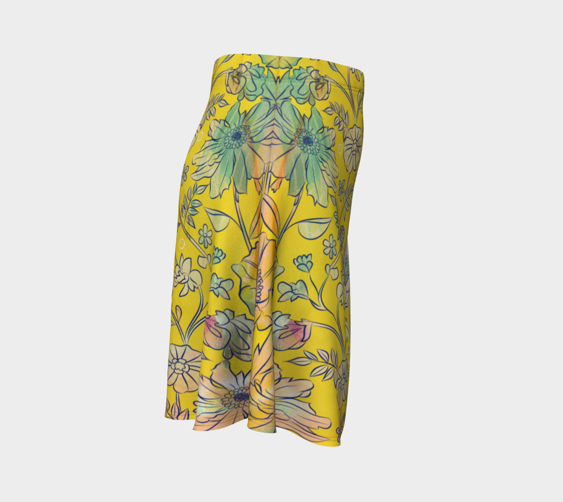 Francella Yellow Flare Skirt by Deloresart
