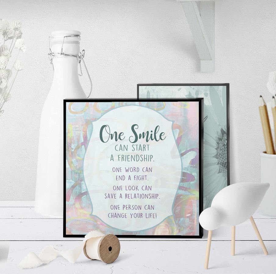 0490 One Smile Can Start A Friendship Art - deloresartcanada