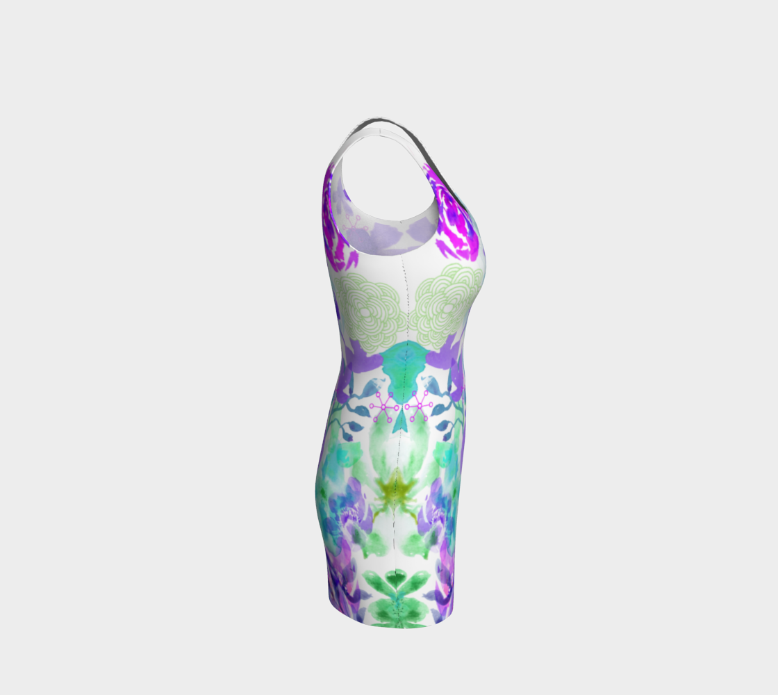 Victoria Blooms Bodycon Dress by Deloresart