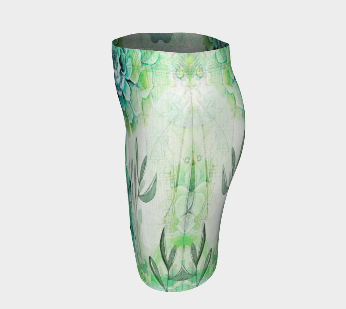 Mint Garden Fitted Skirt by Deloresart - deloresartcanada