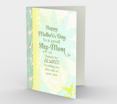 1153. Step Mom Mother's Day  Card by DeloresArt