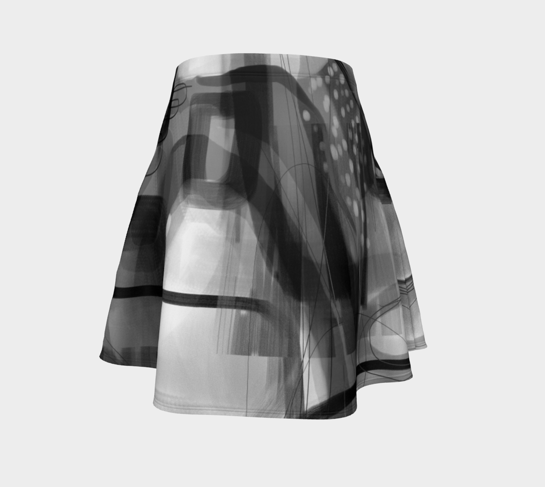 Blue Moon Blues Flare Skirt by Deloresart
