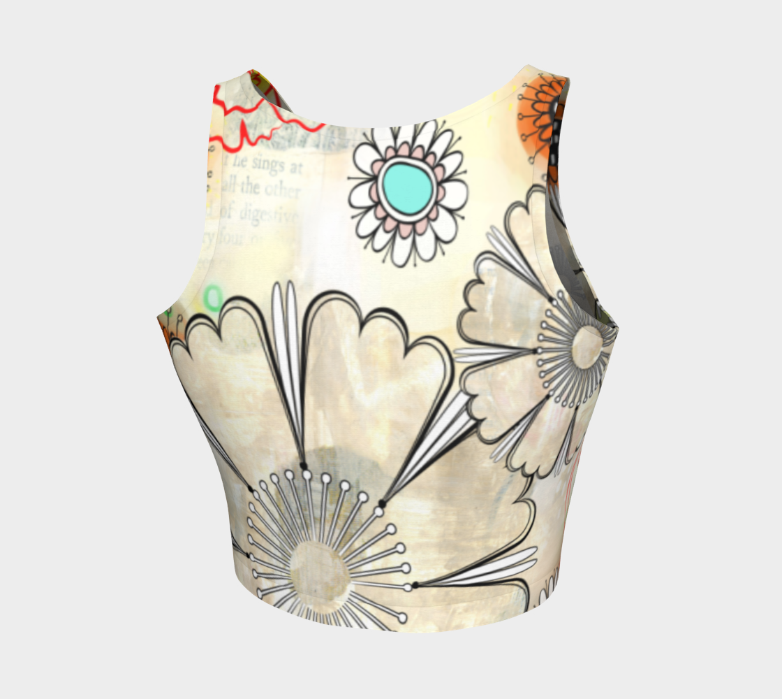 Flower Power Crop Top by Deloresart - deloresartcanada