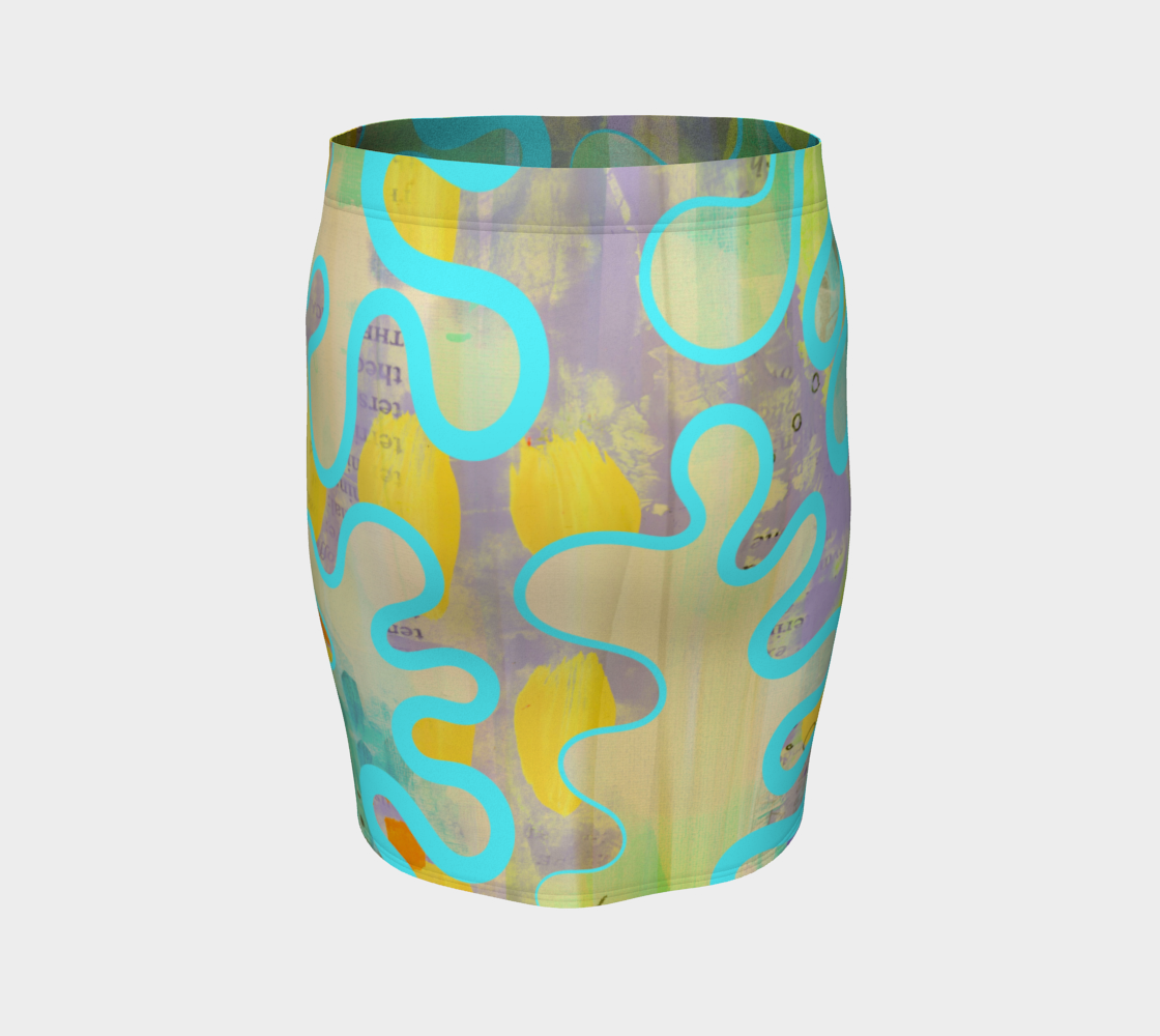 Sassy Serpentine Fitted Skirt by Deloresart - deloresartcanada