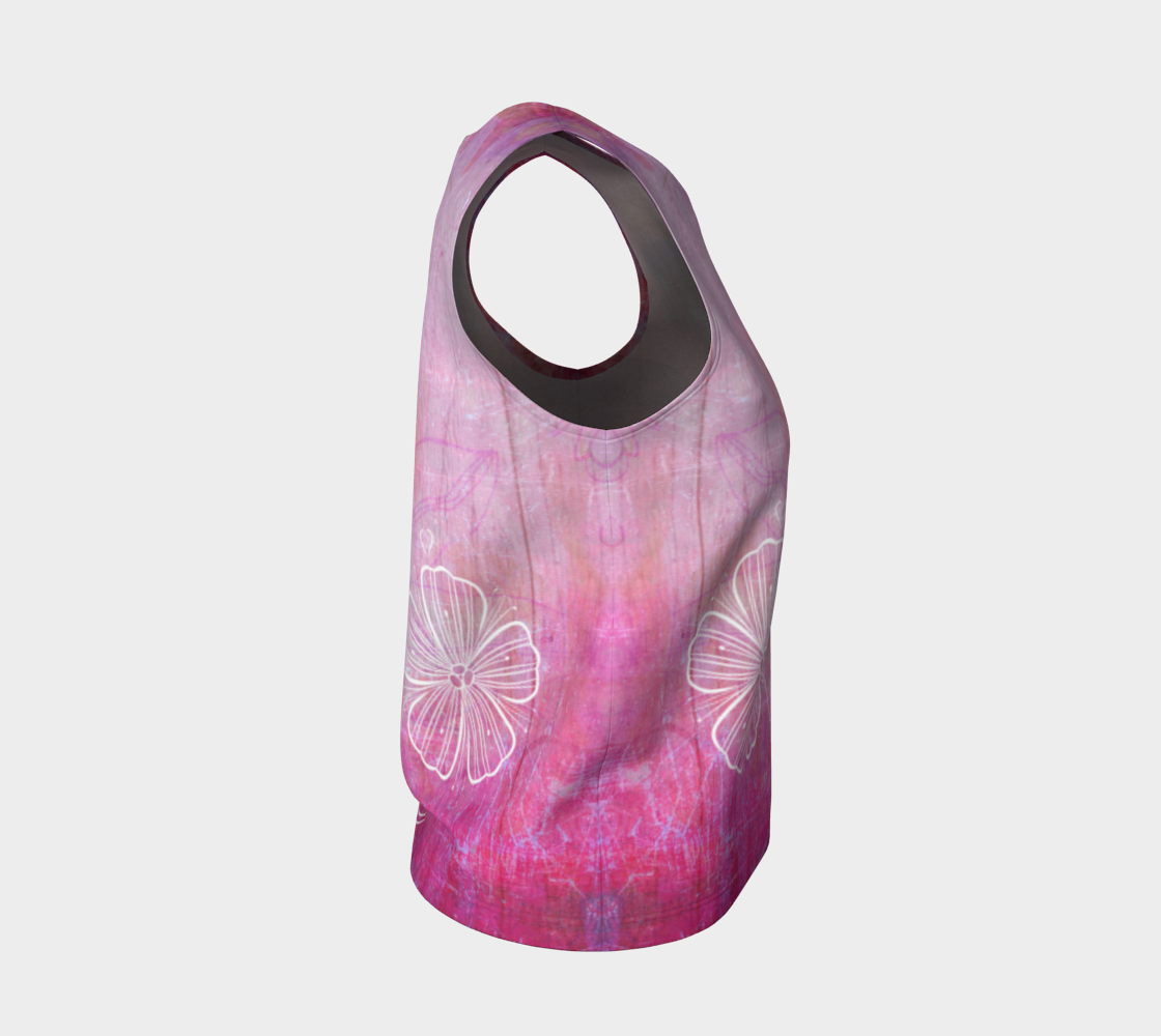 Bra Off Loose Tank by Deloresart in Pinks - deloresartcanada