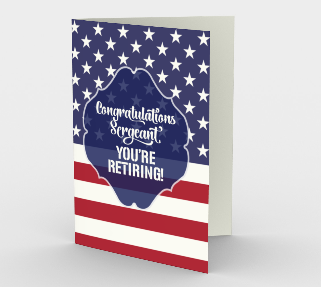 1372 Congratulations Sergeant Card by Deloresart - deloresartcanada