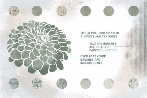 Volume 029 - Procreate Floral Brush Stamps 5 - deloresartcanada