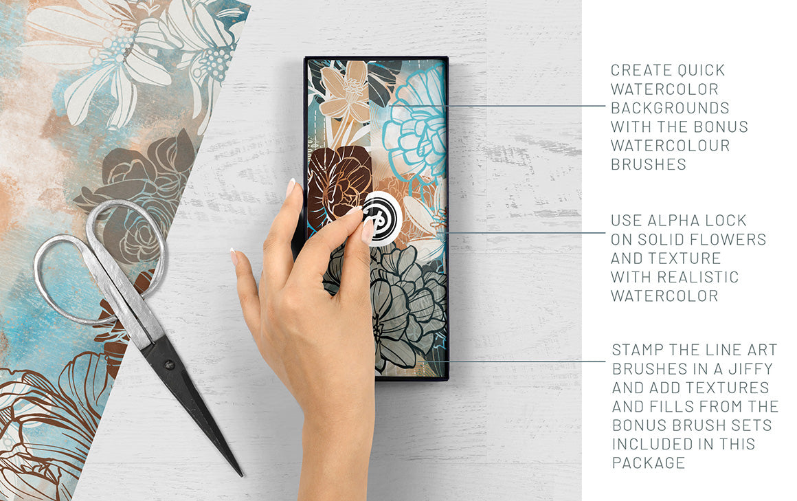 Volume 48 - Procreate Floral Brush Stamps 10