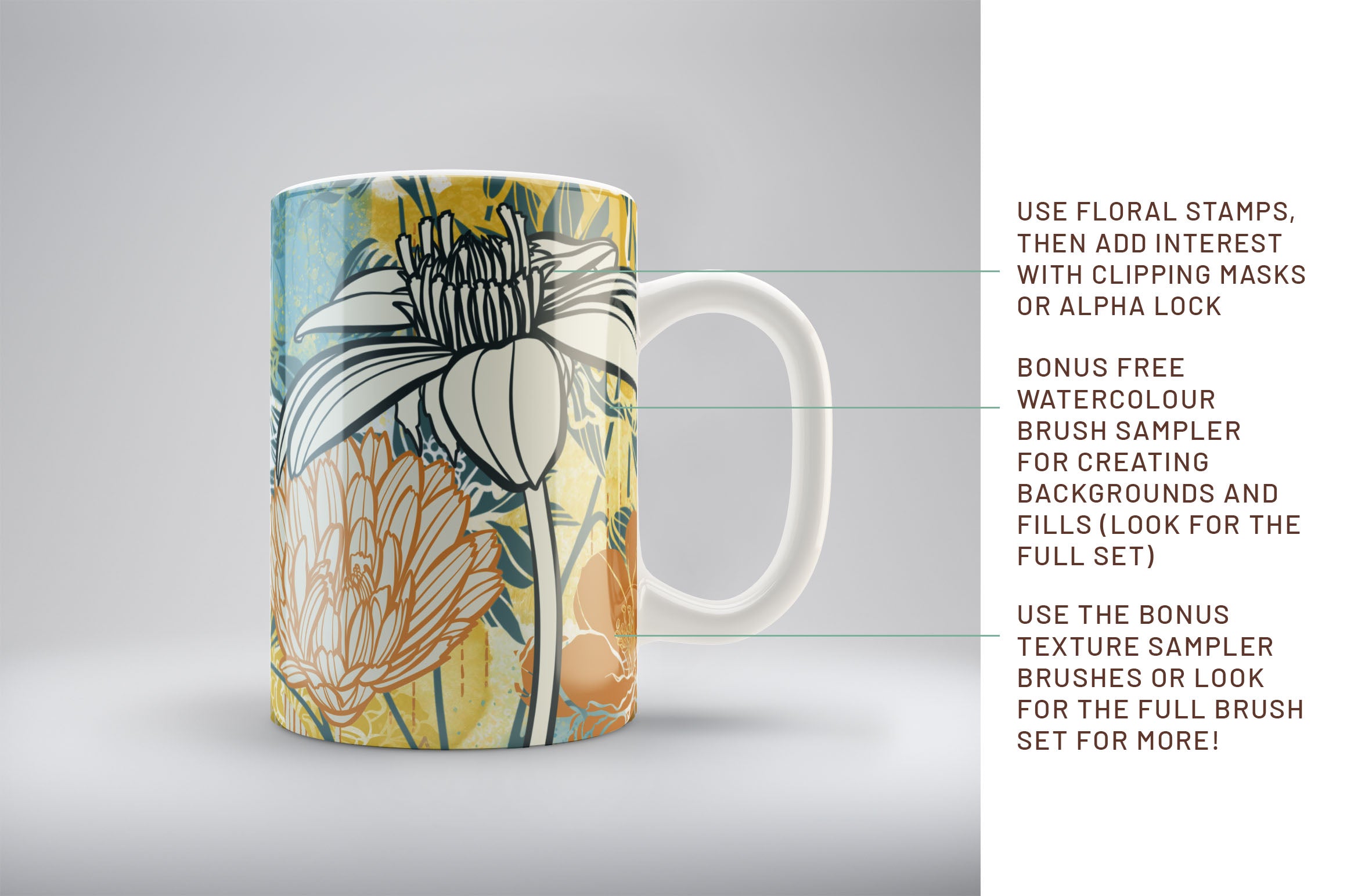 Volume 54 - Procreate Floral Brush Stamps 13