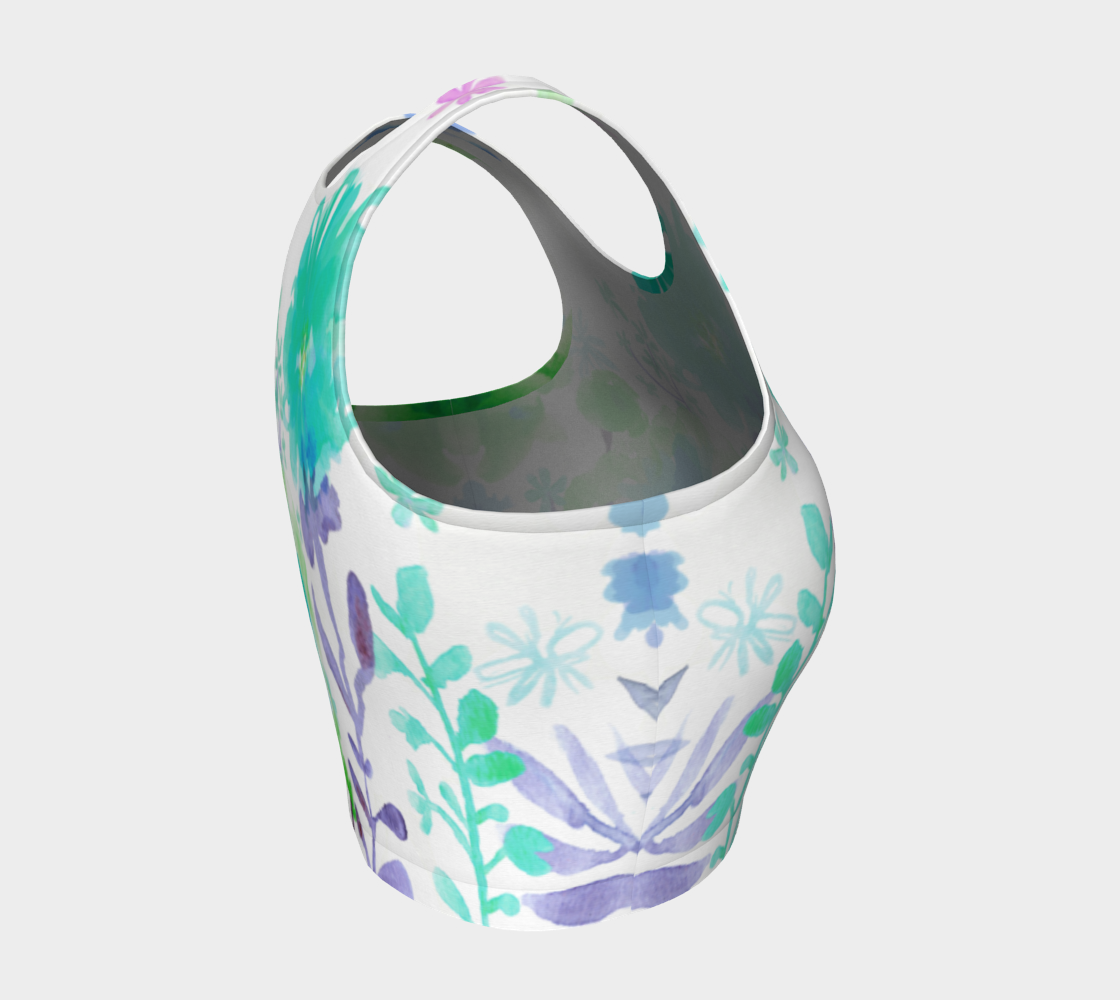 Grandma's Garden Crop Top by Deloresart - deloresartcanada