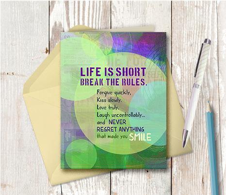 0503 Life Is Short Note Card