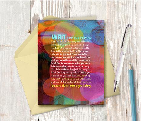 0505 Wait For The Person Note Card