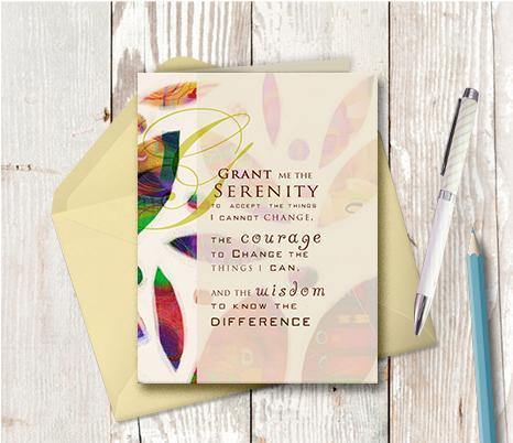 0506 Serenity Prayer Note Card - deloresartcanada