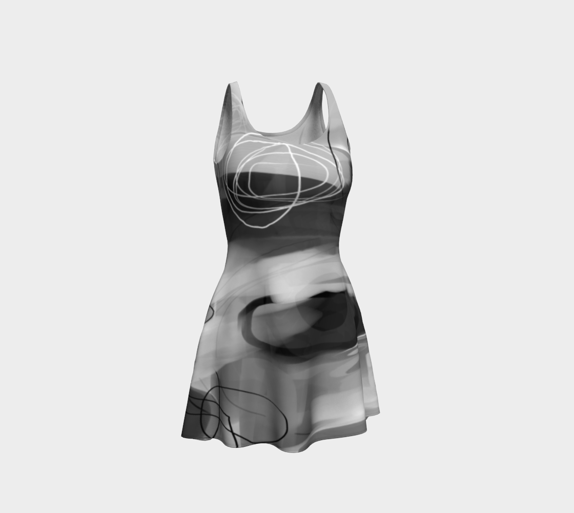 Waiting Patiently B & W Dress by Deloresart