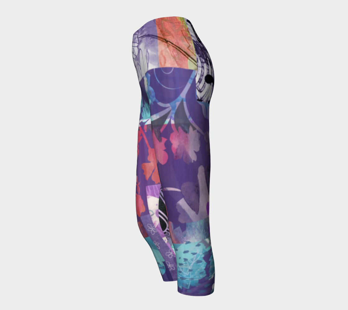 Elm Bud Collage Capris by Deloresart - deloresartcanada