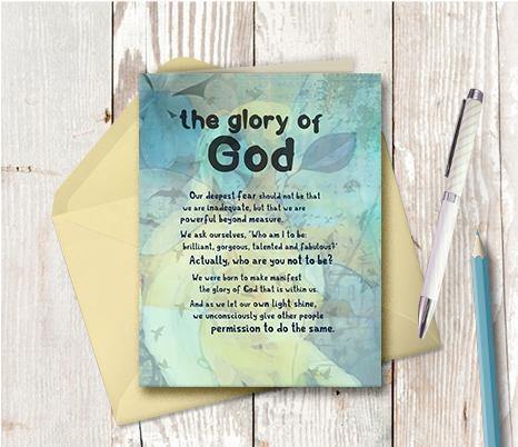 0513 Glory Of God Note Card - deloresartcanada