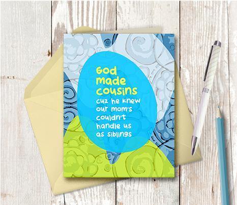 0518 Cousins Note Card - deloresartcanada