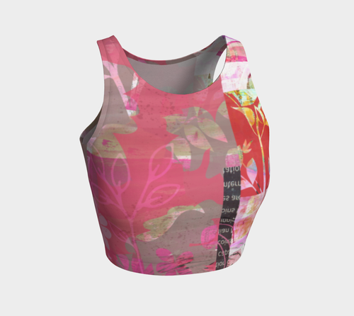 Flourish Collage Crop Top by Deloresart - deloresartcanada