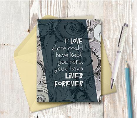 0524 Lived Forever Note Card - deloresartcanada