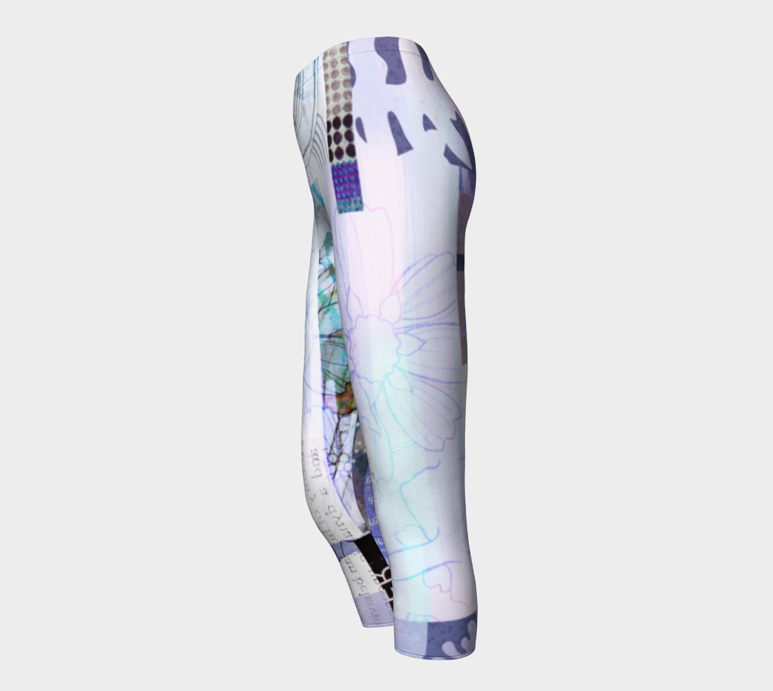 Trailing Petals Collage Capris by Deloresart - deloresartcanada