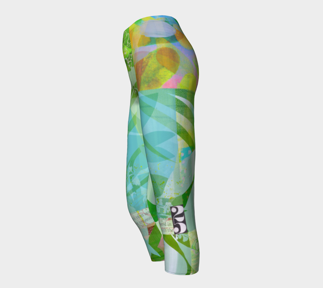 Abounding Alder Collage Capris by Deloresart - deloresartcanada