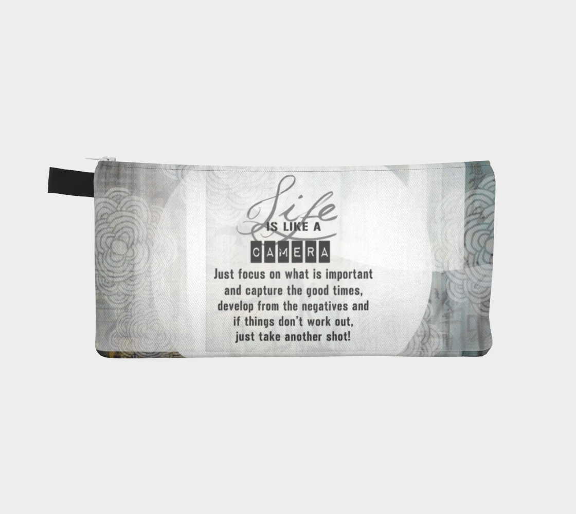 Life is Like a Camera Pencil Case by Deloresart