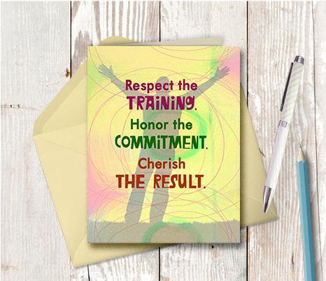 0547 Respect The Training Note Card - deloresartcanada