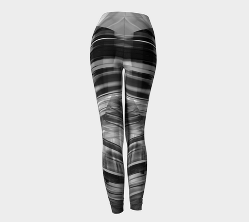 Tartan Cliffs Black Leggings by Deloresart - deloresartcanada