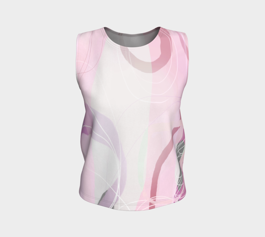 Shenanigans  Loose Tank by Deloresart in Soft Pinks - deloresartcanada
