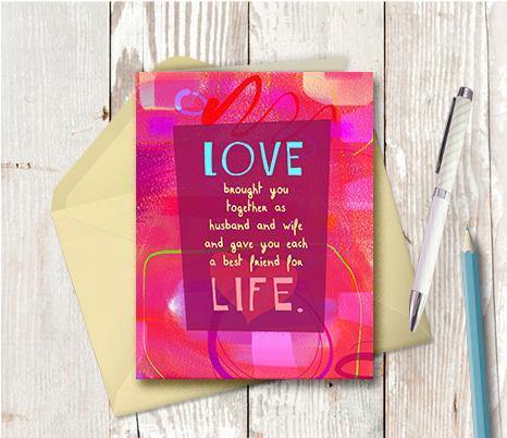 0577 Love Brought You Together Note Card - deloresartcanada