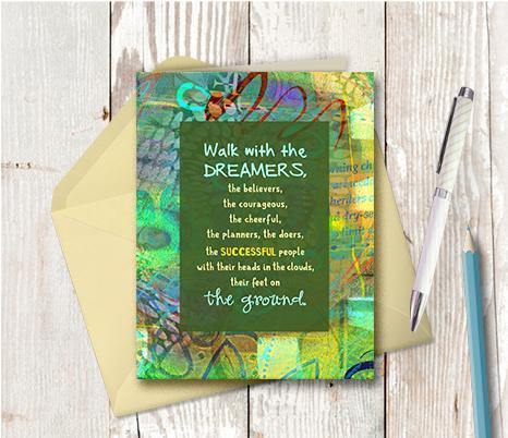 0579 Walk With The Dreamers Note Card - deloresartcanada
