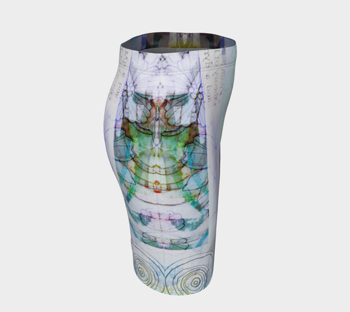 Trailing Petals Fitted Skirt by Deloresart - deloresartcanada