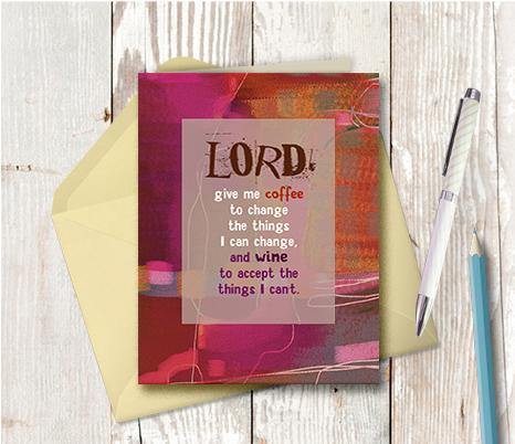0589 Lord Give Me Coffee Note Card