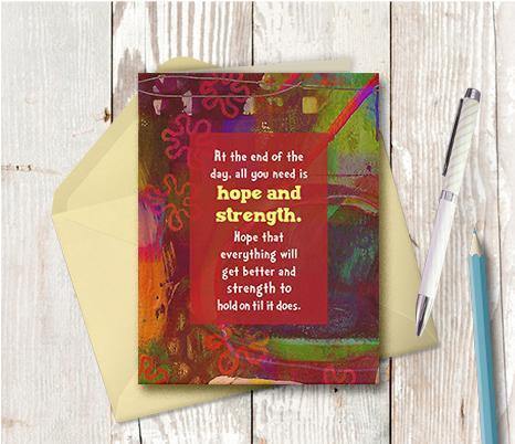 0598 Hope Note Card - deloresartcanada