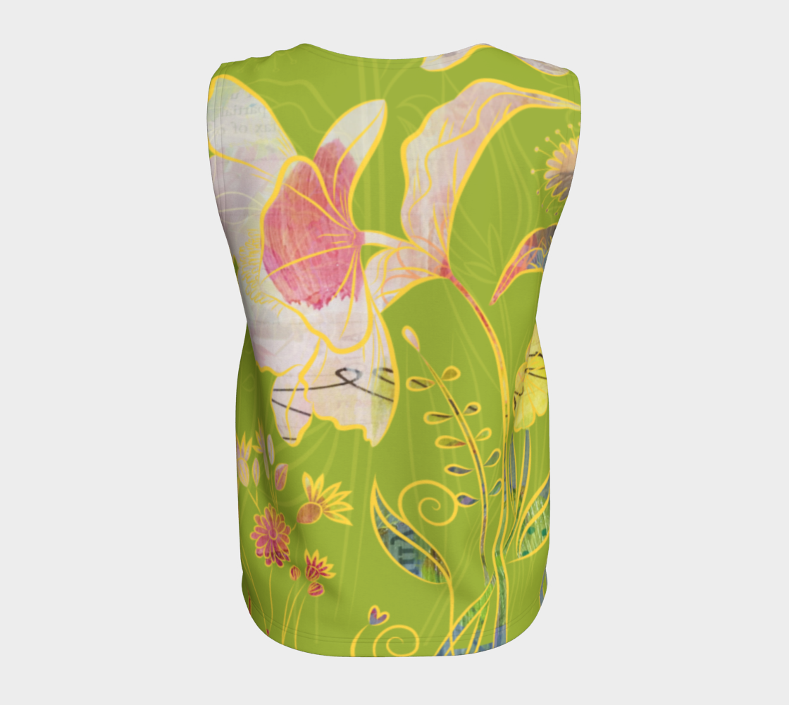 Subtle Soriya Loose Tank in Green - deloresartcanada