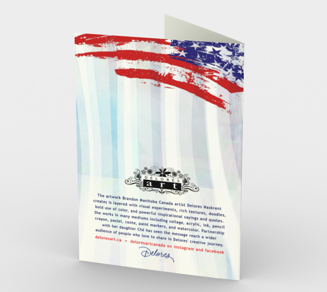 1367 Stand Tall And Proud Card by Deloresart - deloresartcanada
