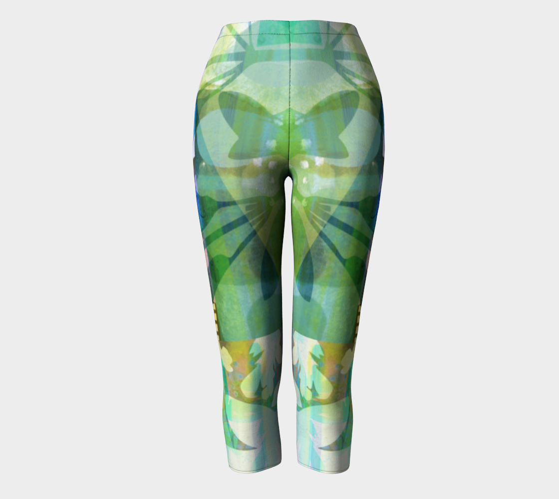 Graceful Sappling Collage Capris by Deloresart - deloresartcanada